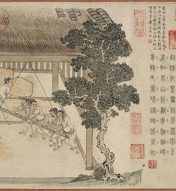 程棨《摹楼璹耕作图》卷_19