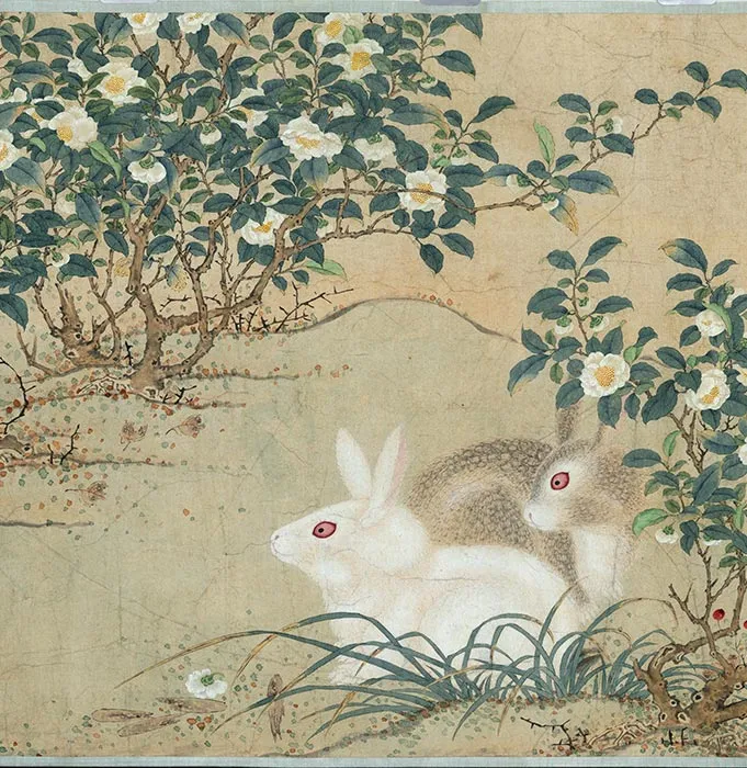 宋刘永年花阴玉兔图卷_06
