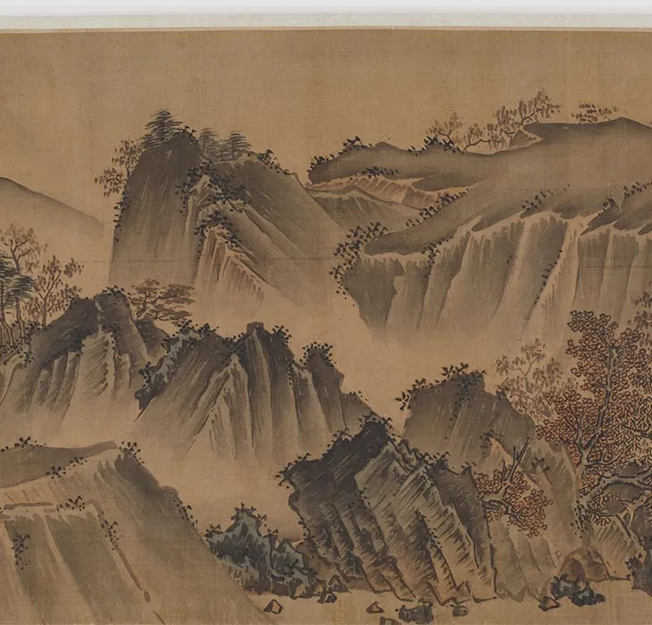 《千山竞秀图卷》又名《江村图卷》_14