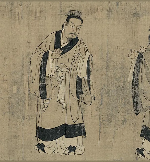 传阎立本人物画《孔子弟子图》卷_28