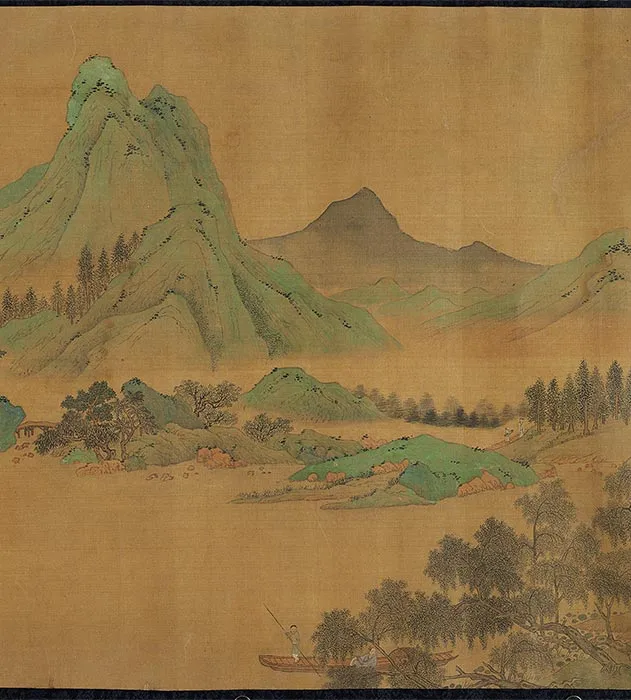 刘松年(伪款)青绿山水图卷_04