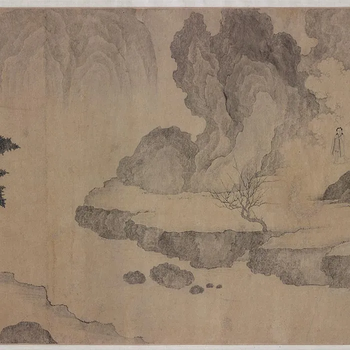 传李公麟山水人物画《群仙高会图》卷_24
