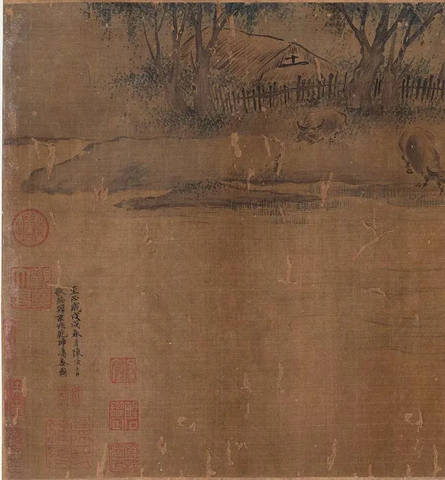 明陈汝言百牛图卷_01