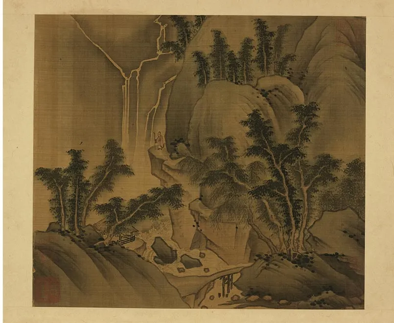 32-南朝梁张僧繇画谢灵运诗意（十六）
