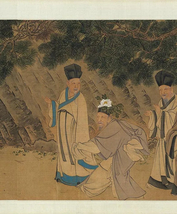 传宋刘松年九老图卷_10