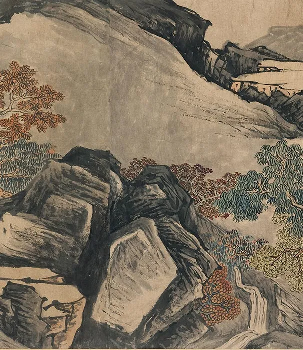 传李唐秋景山水《秋溪渔隐图》卷_11
