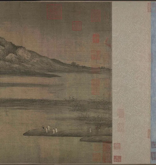 董源山水画《潇湘图》卷_10