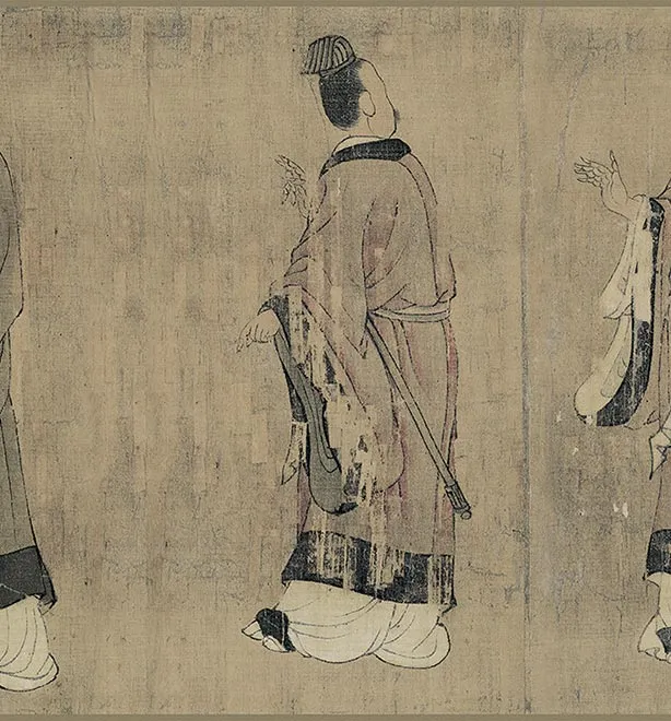 传阎立本人物画《孔子弟子图》卷_09