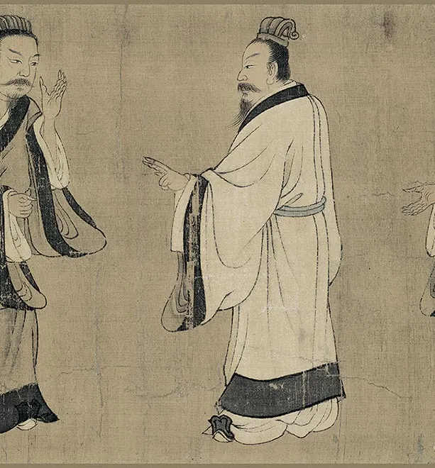 传阎立本人物画《孔子弟子图》卷_19
