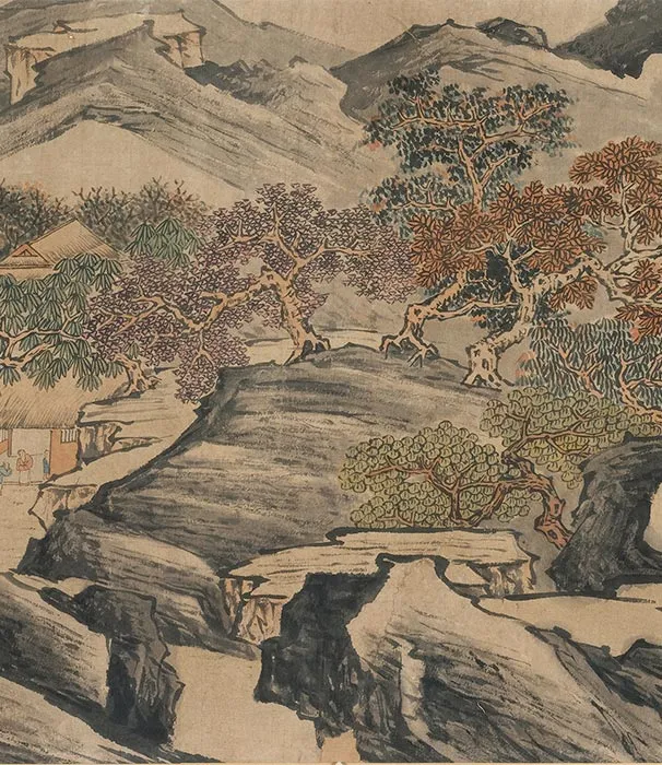 传李唐秋景山水《秋溪渔隐图》卷_10