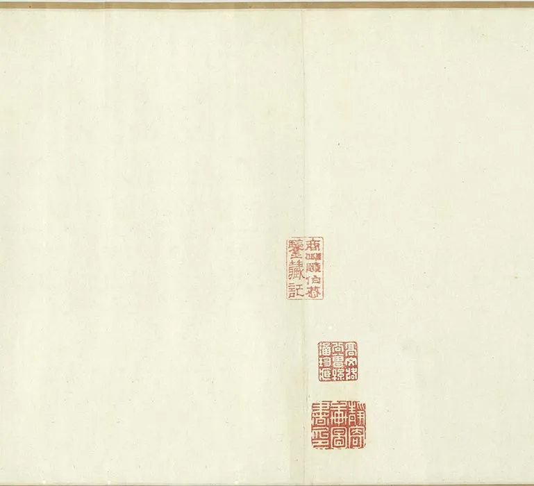 陈汝言山水画《乔木山庄图》卷_01