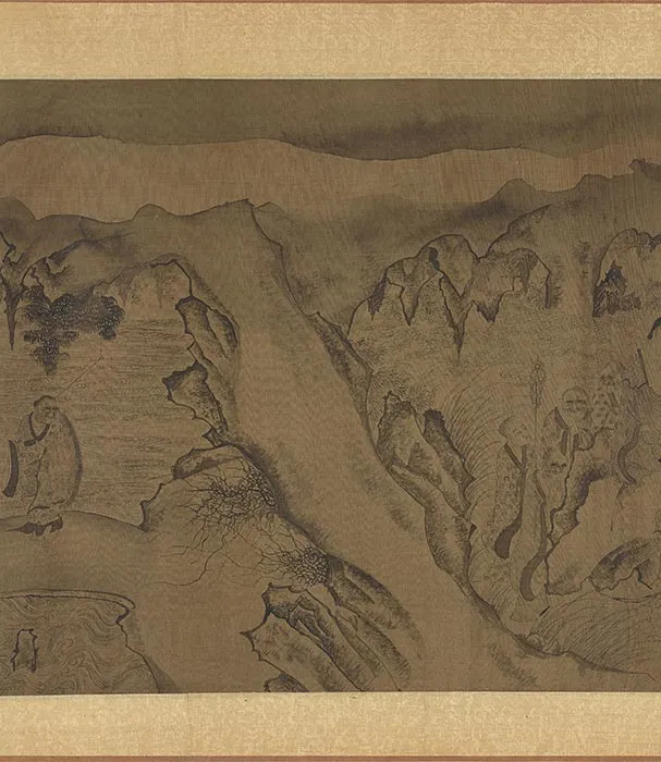 传李公麟《山水罗汉观音图》卷_05
