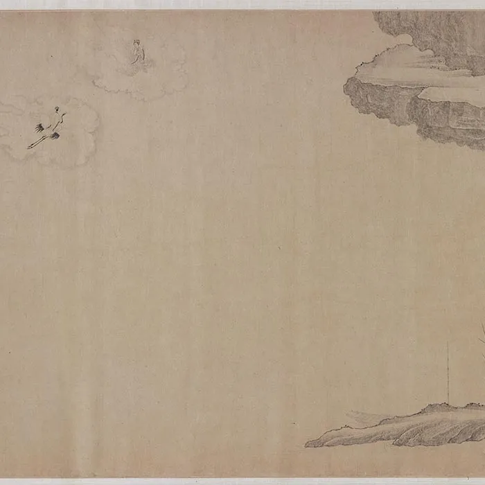传李公麟山水人物画《群仙高会图》卷_07