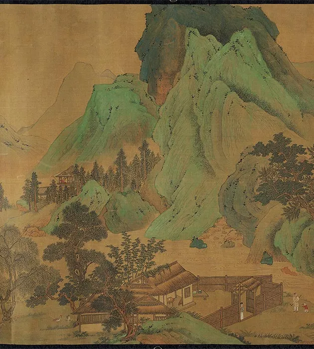 刘松年(伪款)青绿山水图卷_05