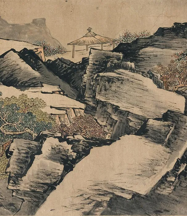传李唐秋景山水《秋溪渔隐图》卷_12