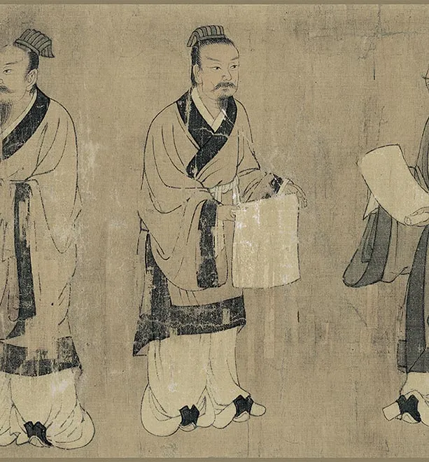 传阎立本人物画《孔子弟子图》卷_11