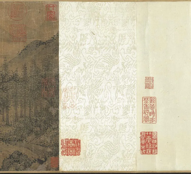 陈汝言山水画《乔木山庄图》卷_10