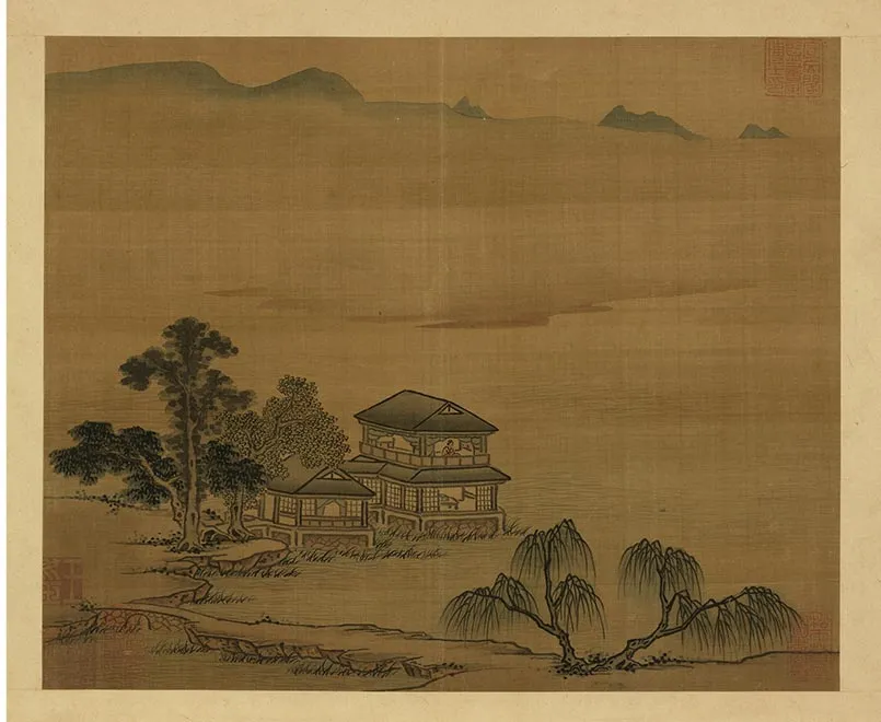 28-南朝梁张僧繇画谢灵运诗意（十四）