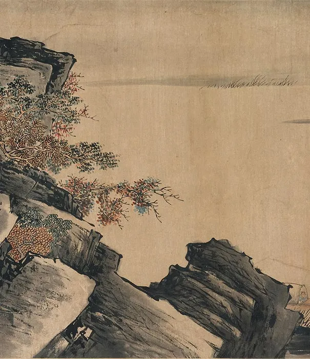 传李唐秋景山水《秋溪渔隐图》卷_13
