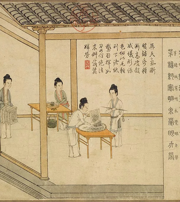 程棨摹楼璹《蚕织图》卷-B_23