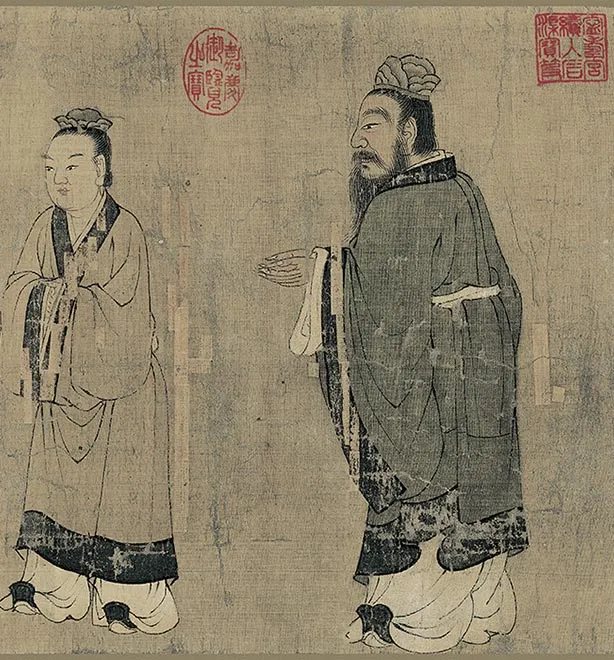 传阎立本人物画《孔子弟子图》卷_30
