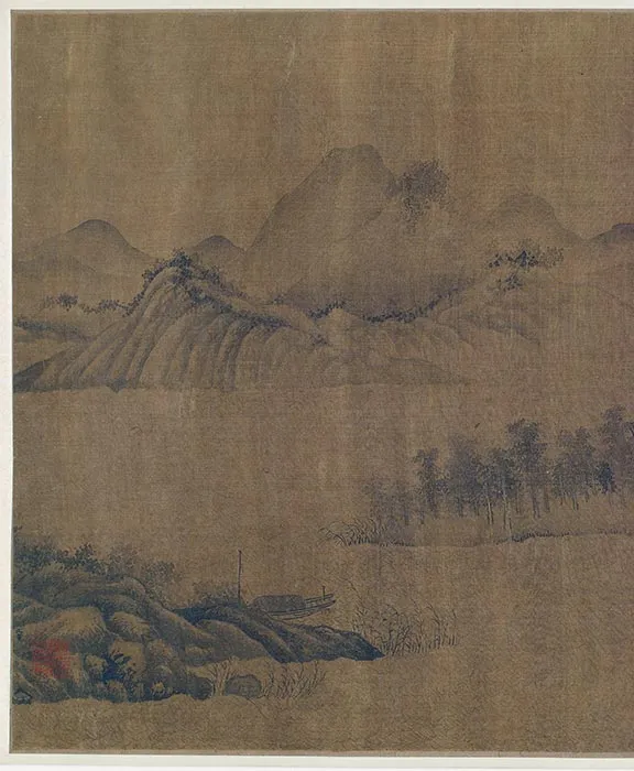 传燕文贵山水《大江图》卷_01