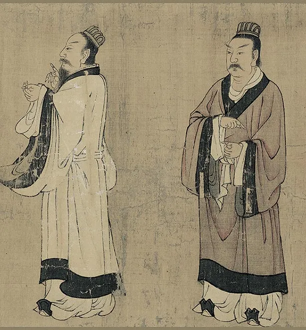 传阎立本人物画《孔子弟子图》卷_27