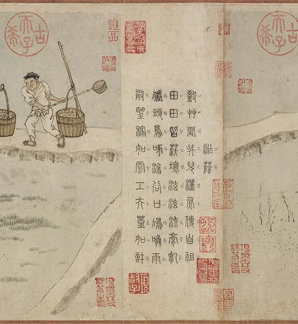 程棨《摹楼璹耕作图》卷_38