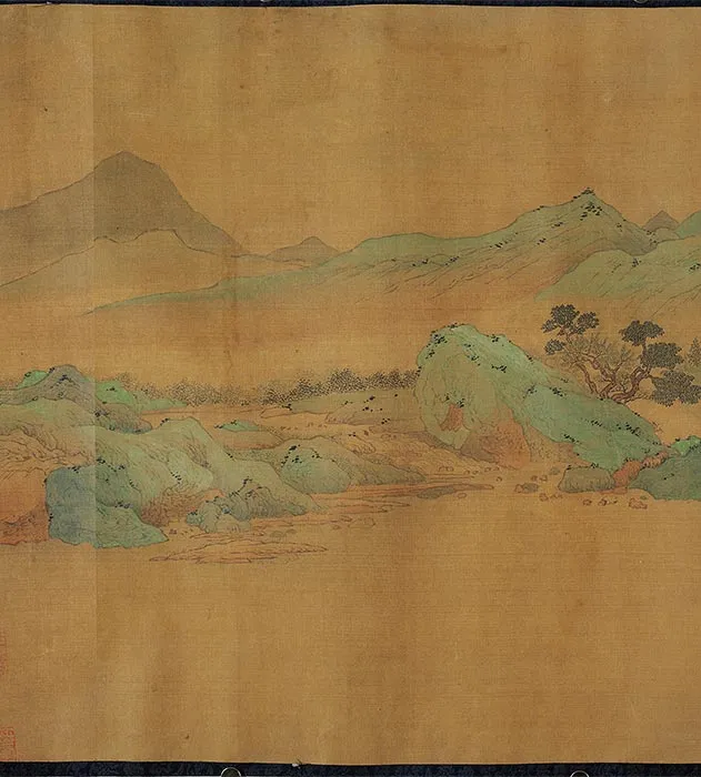 刘松年(伪款)青绿山水图卷_03