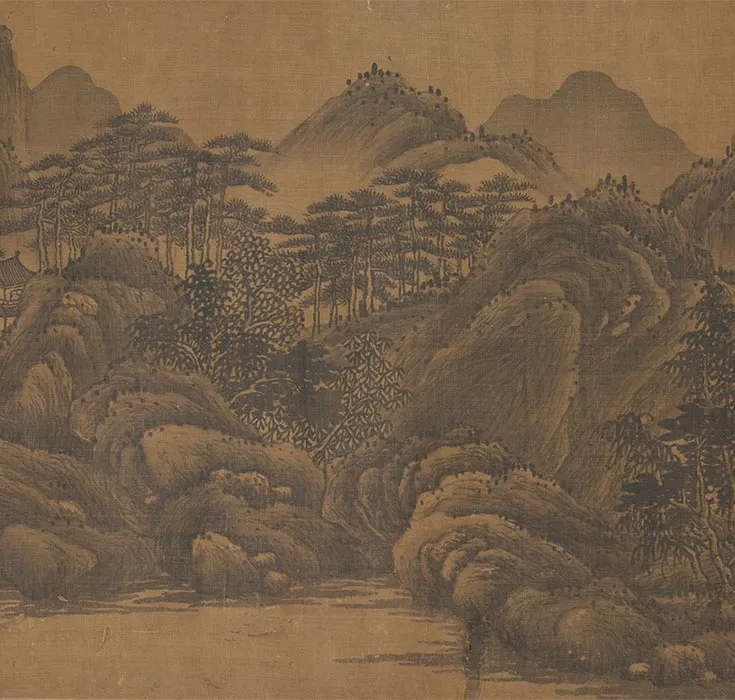 传董源山水图卷_09