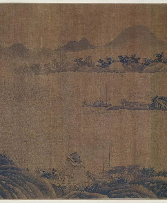 传燕文贵山水《大江图》卷_07