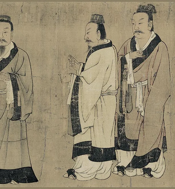 传阎立本人物画《孔子弟子图》卷_22