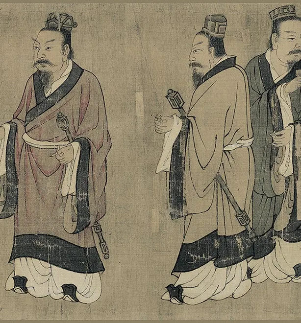 传阎立本人物画《孔子弟子图》卷_20