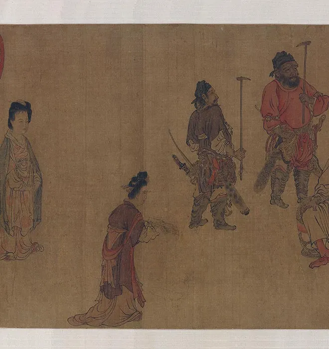 传唐阎立本锁谏图卷_08