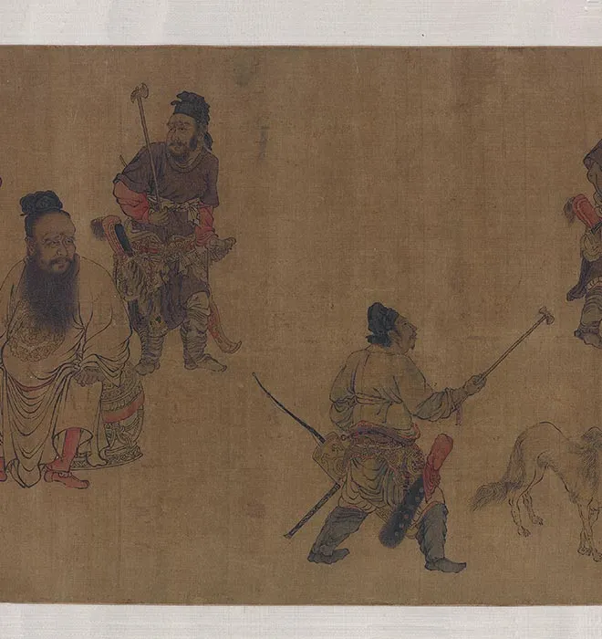 传唐阎立本锁谏图卷_09