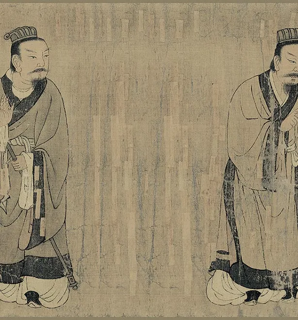 传阎立本人物画《孔子弟子图》卷_24