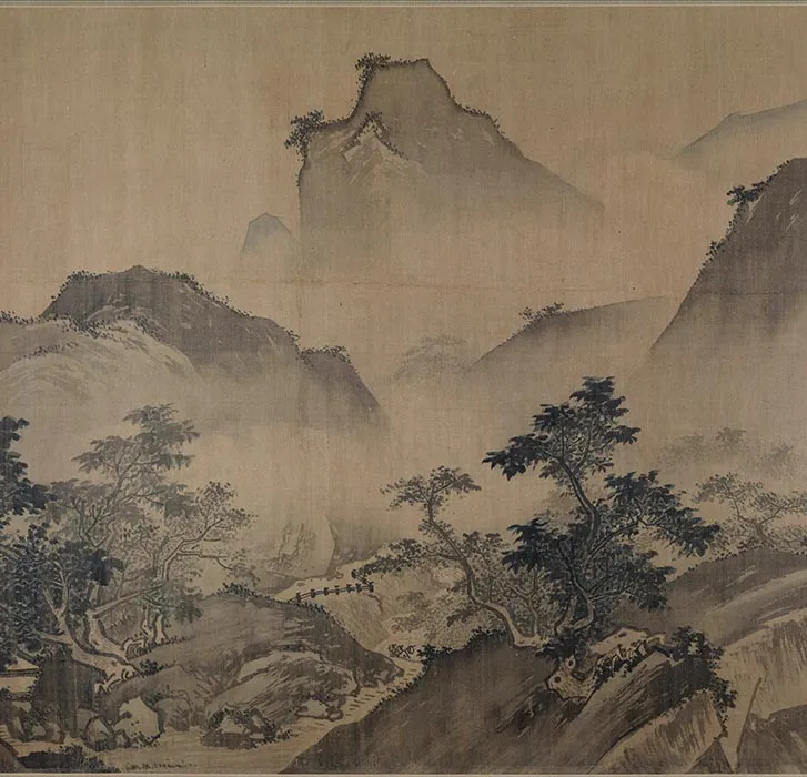 明人托名夏圭《长江万里图》卷_13