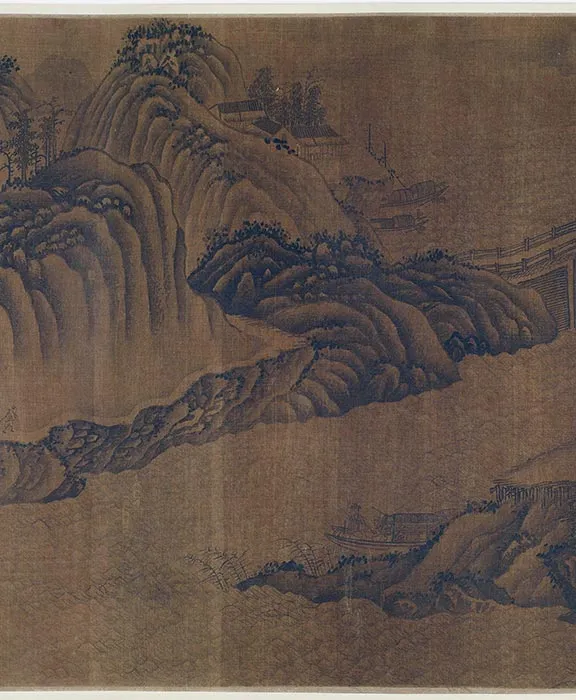 传燕文贵山水《大江图》卷_12