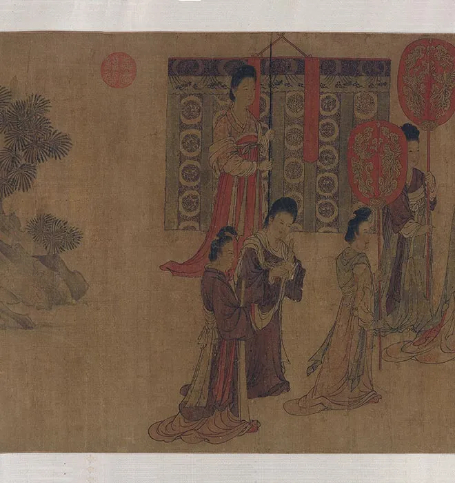 传唐阎立本锁谏图卷_07