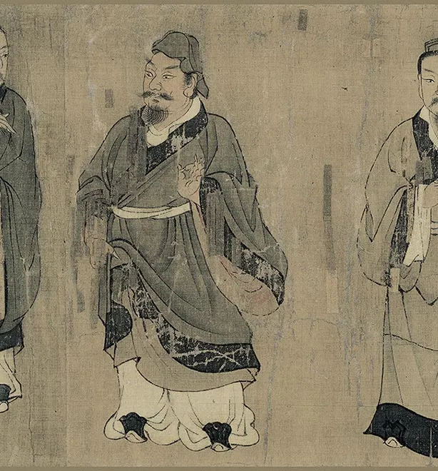 传阎立本人物画《孔子弟子图》卷_21