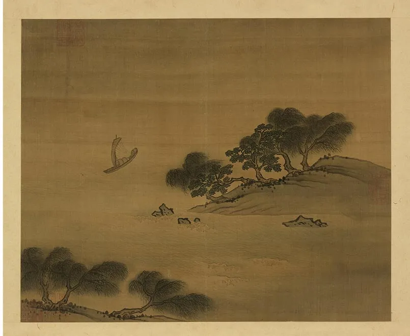 12-南朝梁张僧繇画谢灵运诗意（六）