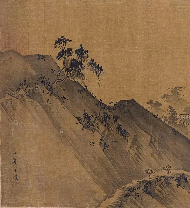 传南宋夏圭水墨山水十二景卷_01