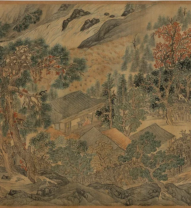 唐寅山水画《耕织图》卷_06