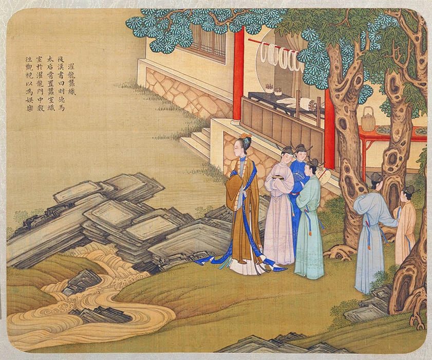 10-焦秉贞《历朝贤后故事图-濯龙蚕织》