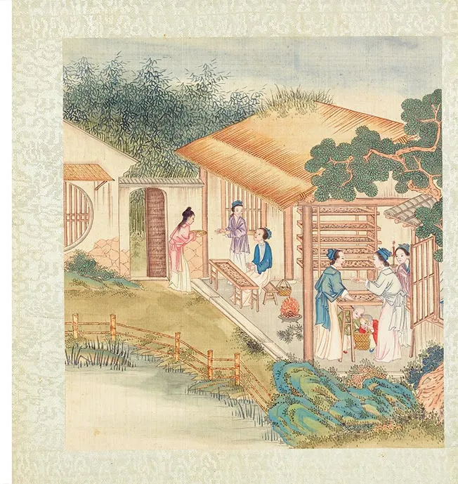 清人《耕织图册》彩绘本_19
