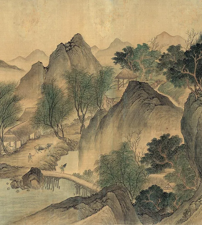 恽寿平《湖山春暖图》卷_08