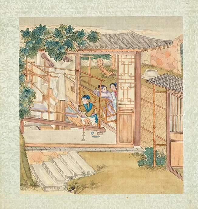 清人《耕织图册》彩绘本_07