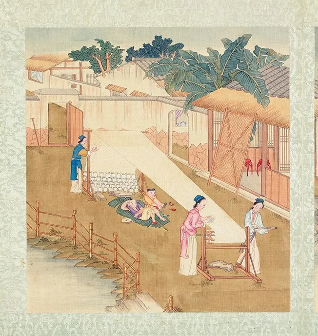 清人《耕织图册》彩绘本_05