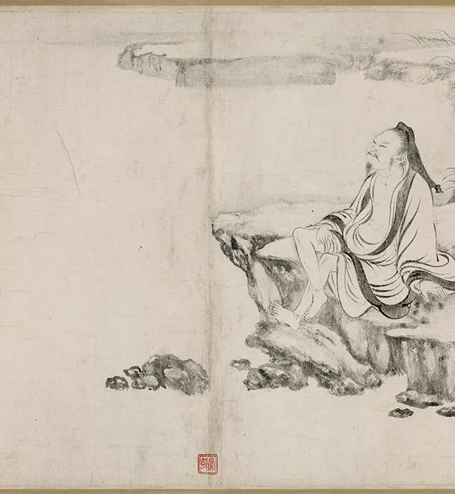张激《白莲社图》卷_15