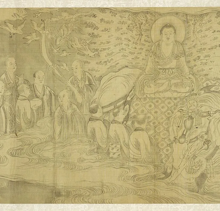 传李公麟《云涛罗汉图》卷_04